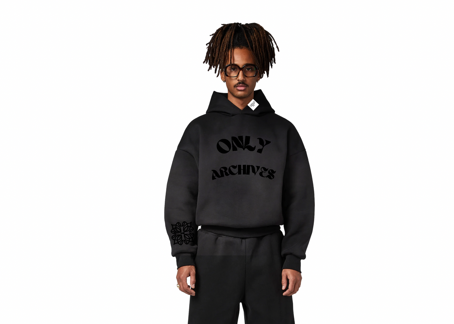 AGED ONLY ARCHIVES HOODIE (JET BLACK FADED)