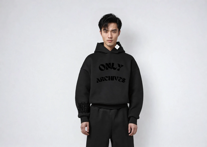 AGED ONLY ARCHIVES HOODIE (JET BLACK)